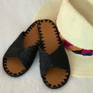 Carrie Forbes Black Salon Sandals - 36